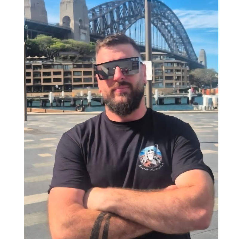 Beards Australia Organic Cotton Fishing Teeshirt Design